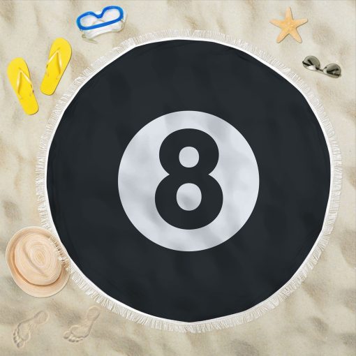 Gearhuman 3D 8 Ball Round Beach Towel 3 Gearhuman 3D 8 Ball Round Beach Towel - Image 3