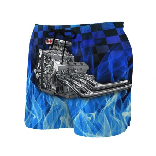 Gearhuman 3D Blue Fire Hot Rod Hawaii Shirt - Image 6