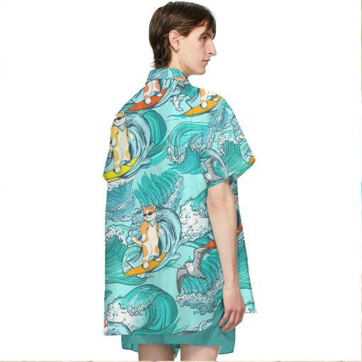 Gearhuman 3D Cat Surfing Hawaii Shirt - Image 3