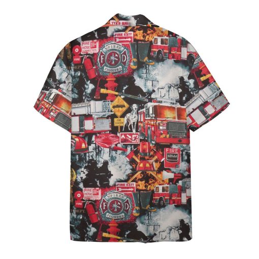 Gearhuman 3D Firefighter Hawaii Shirt - Image 2