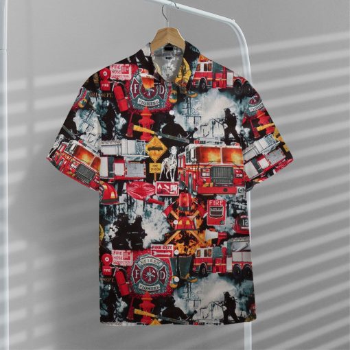 Gearhuman 3D Firefighter Hawaii Shirt - Image 5