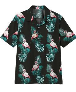 Gearhuman 3D Floral Flamingo Hawaii Shirt