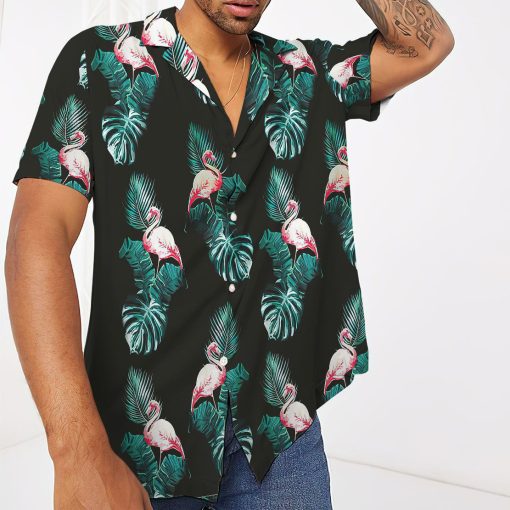 Gearhuman 3D Floral Flamingo Hawaii Shirt - Image 4