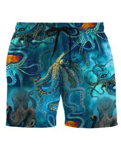 Gearhuman 3D Blue Ocean Octopus Shorts