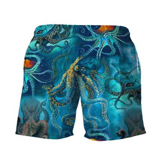 Gearhuman 3D Blue Ocean Octopus Shorts - Image 2
