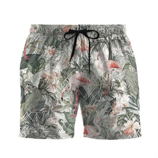 Gearhuman 3D Flamingos Tropical Jungle Shorts 1 Gearhuman 3D Flamingos Tropical Jungle Shorts