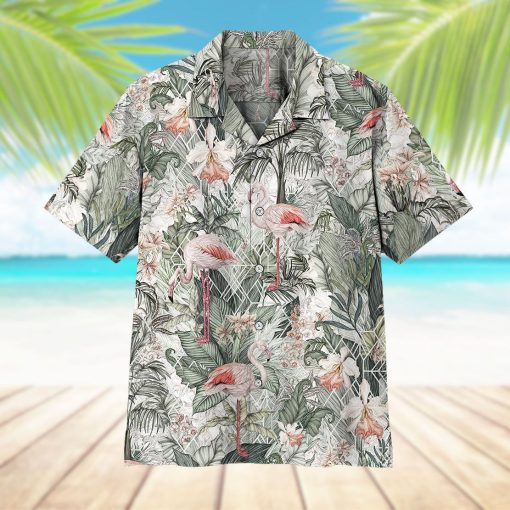 Gearhuman 3D Flamingos Tropical Jungle Hawaii Shirt - Image 11