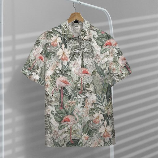 Gearhuman 3D Flamingos Tropical Jungle Hawaii Shirt - Image 13