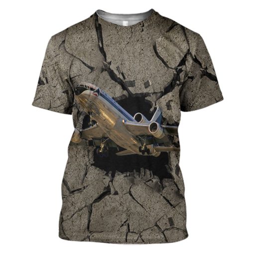 Gearhuman 3D Aircraft Going Through Tshirt Hoodie Apparel 3 Gearhuman 3D Aircraft Going Through Tshirt Hoodie Apparel - Image 3