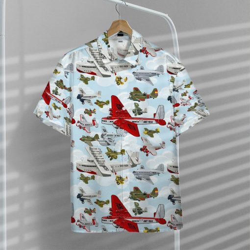 Gearhuman 3D Aircraft Pattern Hawaii Shirt - Image 11