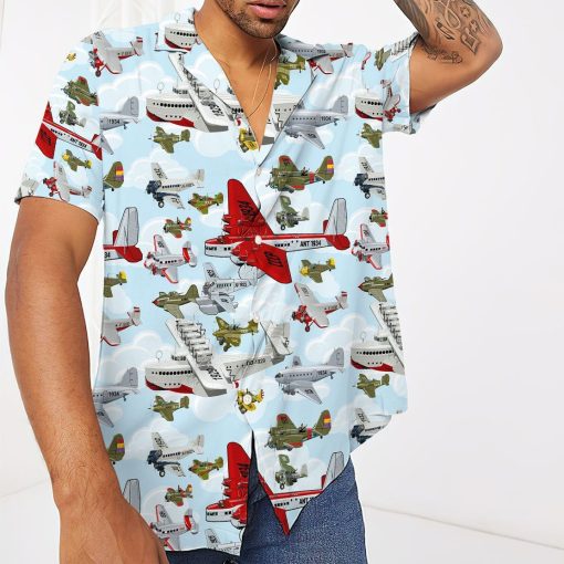 Gearhuman 3D Aircraft Pattern Hawaii Shirt - Image 5