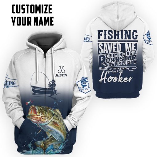 Gearhuman 3D Fishing Saved Me Custom Name Tshirt Hoodie Apparel 8 Gearhuman 3D Fishing Saved Me Custom Name Tshirt Hoodie Apparel - Image 8