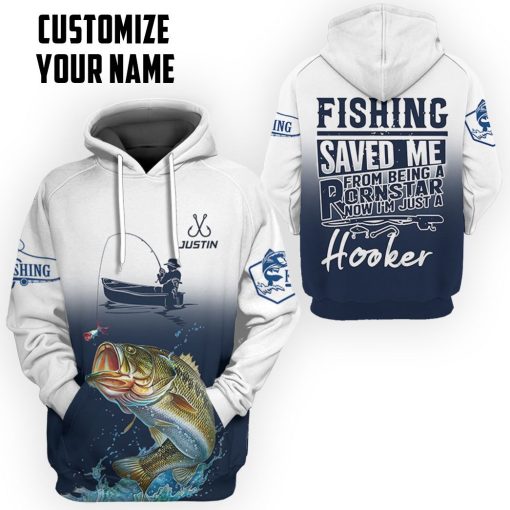 Gearhuman 3D Fishing Saved Me Custom Name Tshirt Hoodie Apparel 5 Gearhuman 3D Fishing Saved Me Custom Name Tshirt Hoodie Apparel - Image 5