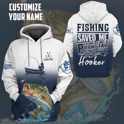 Gearhuman 3D Fishing Saved Me Custom Name Tshirt Hoodie Apparel 9 Gearhuman 3D Fishing Saved Me Custom Name Tshirt Hoodie Apparel - Image 9