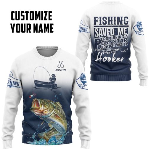 Gearhuman 3D Fishing Saved Me Custom Name Tshirt Hoodie Apparel 6 Gearhuman 3D Fishing Saved Me Custom Name Tshirt Hoodie Apparel - Image 6
