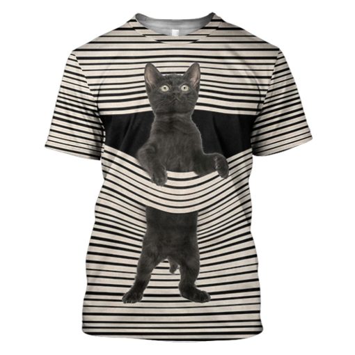 Gearhuman 3D Black Cat Tshirt Hoodie Apparel 3 Gearhuman 3D Black Cat Tshirt Hoodie Apparel - Image 3