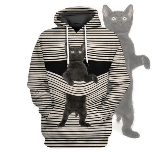 Gearhuman 3D Black Cat Tshirt Hoodie Apparel 9 Gearhuman 3D Black Cat Tshirt Hoodie Apparel - Image 9