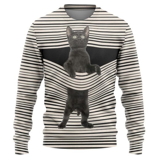 Gearhuman 3D Black Cat Tshirt Hoodie Apparel 2 Gearhuman 3D Black Cat Tshirt Hoodie Apparel - Image 2
