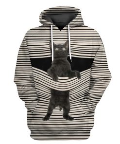 Gearhuman 3D Black Cat Tshirt Hoodie Apparel