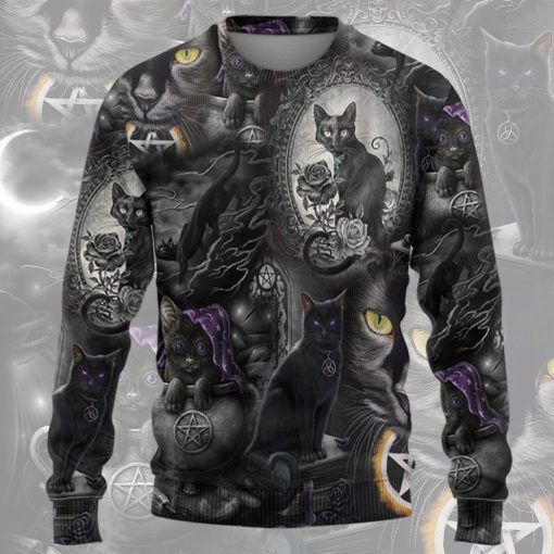 Gearhuman 3D Black Cat Tshirt Hoodie Apparel 10 Gearhuman 3D Black Cat Tshirt Hoodie Apparel - Image 10