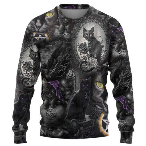 Gearhuman 3D Black Cat Tshirt Hoodie Apparel 2 Gearhuman 3D Black Cat Tshirt Hoodie Apparel - Image 2