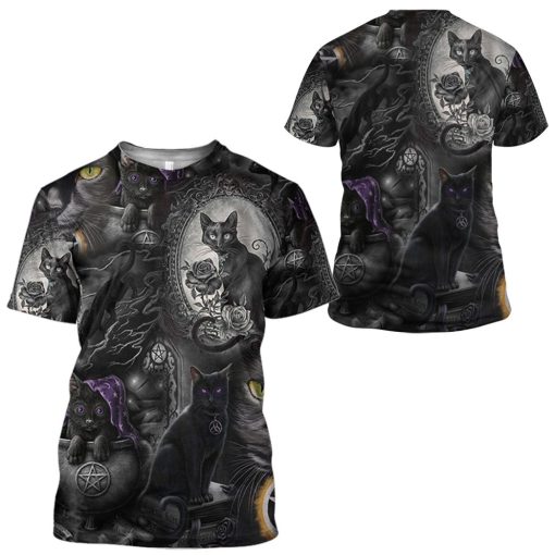 Gearhuman 3D Black Cat Tshirt Hoodie Apparel 7 Gearhuman 3D Black Cat Tshirt Hoodie Apparel - Image 7