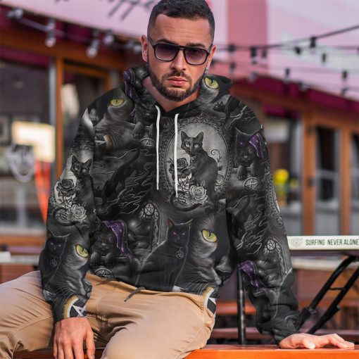 Gearhuman 3D Black Cat Tshirt Hoodie Apparel 13 Gearhuman 3D Black Cat Tshirt Hoodie Apparel - Image 13