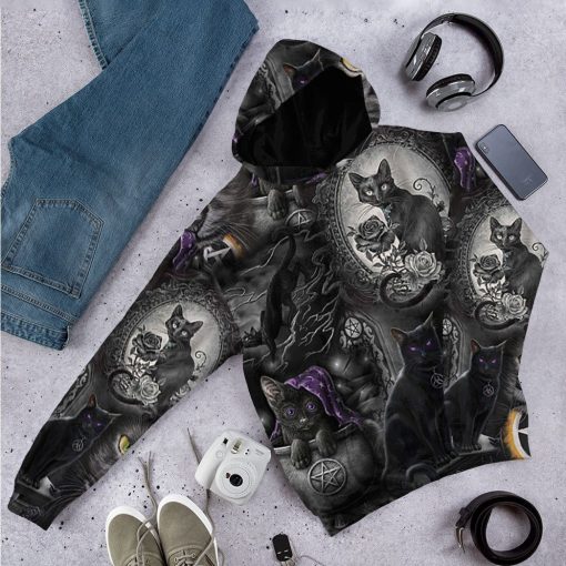 Gearhuman 3D Black Cat Tshirt Hoodie Apparel 12 Gearhuman 3D Black Cat Tshirt Hoodie Apparel - Image 12