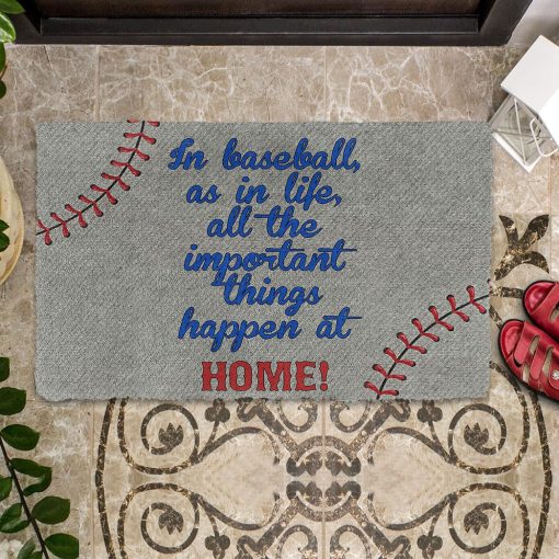 Gearhuman 3D All The Important Things Happen At Home Doormat - Image 2