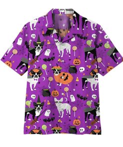 Gearhuman 3D Boston Terrier Halloween Hawaii Shirt