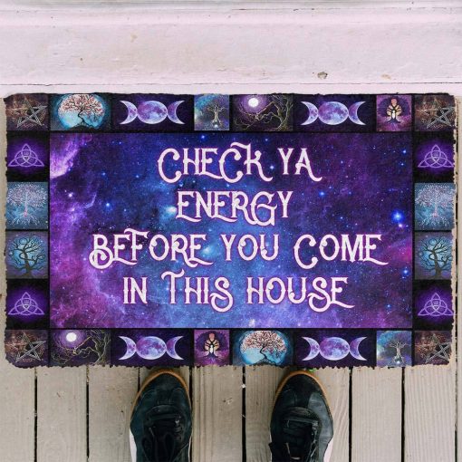Gearhuman 3D Check Your Energy Before You Come In This House Doormat - Image 5