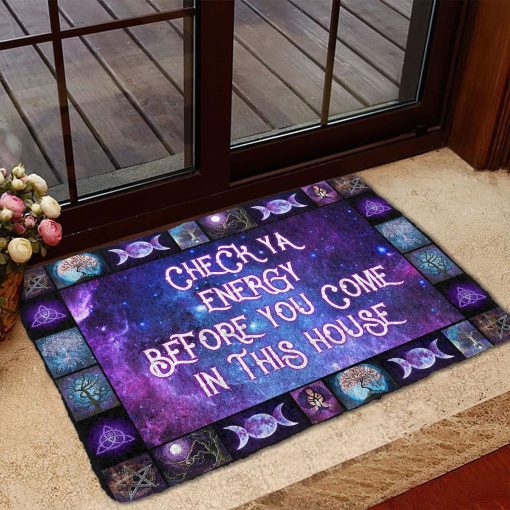 Gearhuman 3D Check Your Energy Before You Come In This House Doormat - Image 3