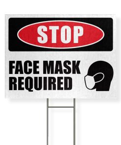 Gearhuman 3D Face Mask Require Yard Sign