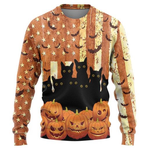 Gearhuman 3D American Black Cat Tshirt Hoodie Apparel 2 Gearhuman 3D American Black Cat Tshirt Hoodie Apparel - Image 2