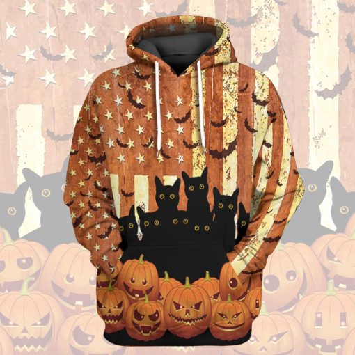Gearhuman 3D American Black Cat Tshirt Hoodie Apparel 9 Gearhuman 3D American Black Cat Tshirt Hoodie Apparel - Image 9