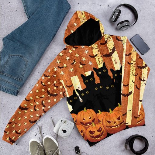 Gearhuman 3D American Black Cat Tshirt Hoodie Apparel 12 Gearhuman 3D American Black Cat Tshirt Hoodie Apparel - Image 12