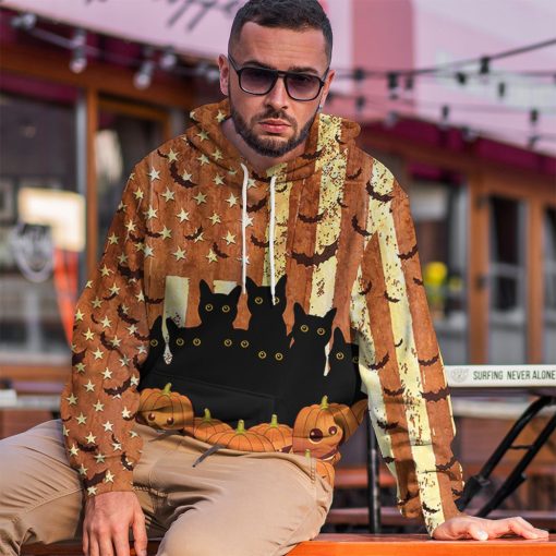 Gearhuman 3D American Black Cat Tshirt Hoodie Apparel 13 Gearhuman 3D American Black Cat Tshirt Hoodie Apparel - Image 13