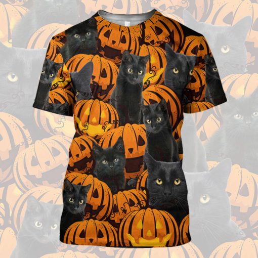 Gearhuman 3D Black Cat And Pumpkin Tshirt Hoodie Apparel 11 Gearhuman 3D Black Cat And Pumpkin Tshirt Hoodie Apparel - Image 11