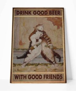 Gearhuman 3D Drunk Cats Canvas