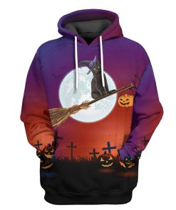 Gearhuman 3D Black Cat Witch Tshirt Hoodie Apparel