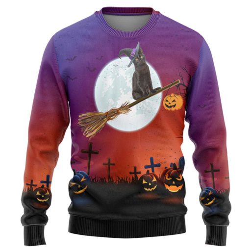 Gearhuman 3D Black Cat Witch Tshirt Hoodie Apparel - Image 2