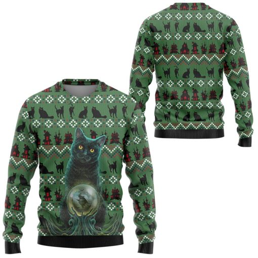 Gearhuman 3D Black Cat Ugly Pattern Tshirt Hoodie 6 Gearhuman 3D Black Cat Ugly Pattern Tshirt Hoodie - Image 6