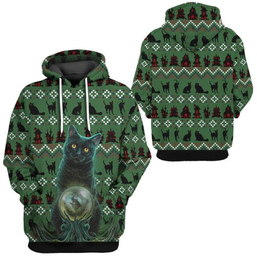 Gearhuman 3D Black Cat Ugly Pattern Tshirt Hoodie 5 Gearhuman 3D Black Cat Ugly Pattern Tshirt Hoodie - Image 5