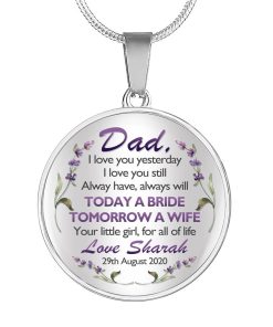 Dad I Love You Still Custom Name Custom Date Necklace