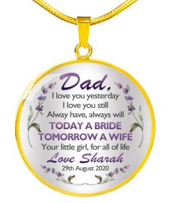 Alternative view of Dad I Love You Still Custom Name Custom Date Necklace