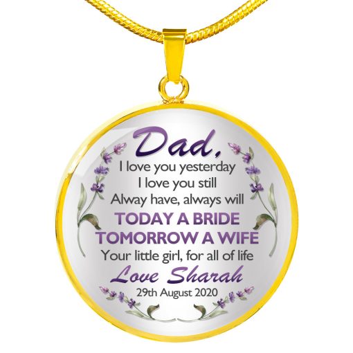 Dad I Love You Still Custom Name Custom Date Necklace 2 Dad I Love You Still Custom Name Custom Date Necklace - Image 2