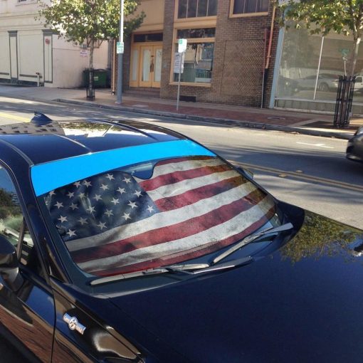 Gearhuman 3D American Flag Auto Sunshade 7 Gearhuman 3D American Flag Auto Sunshade ZK2805217 Auto Sunshade