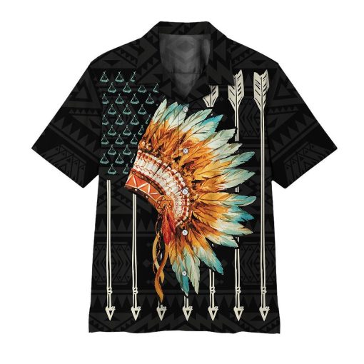 Gearhuman 3D American Native Flag Hawaii Shirt 1 Gearhuman 3D American Native Flag Hawaii Shirt ZK2406213 Short Sleeve Shirt Short Sleeve Shirt S