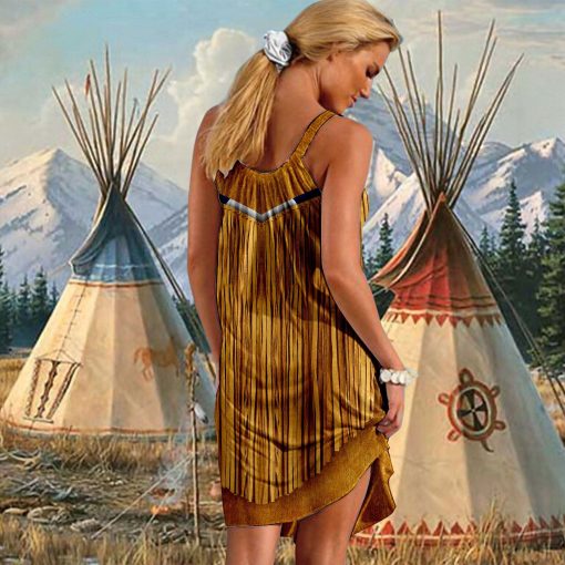 Gearhuman 3D American Native Sleeveless Beach Dress ZK2206218 Beach Dress