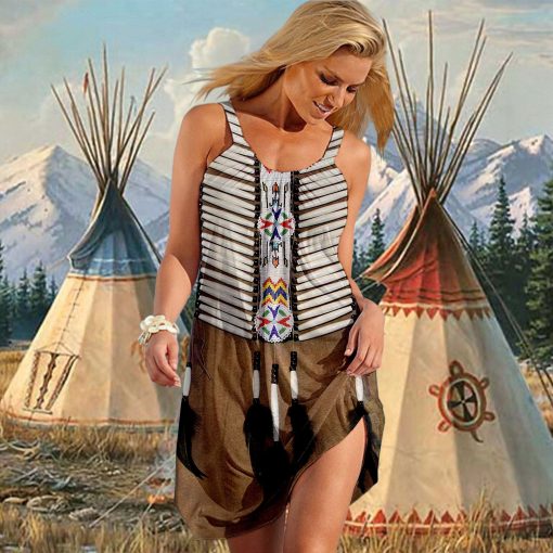 Gearhuman 3D American Native Sleeveless Beach Dress ZK2306217 Beach Dress